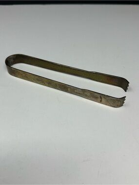 Vintage Godinger silver plate ice tongs for bucket T1